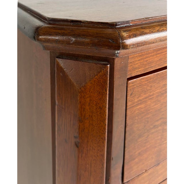 Bronze 19th-Century Biedermeier Style Mahogany Chest of Drawers, Matched Flame Grain For Sale - Image 8 of 13