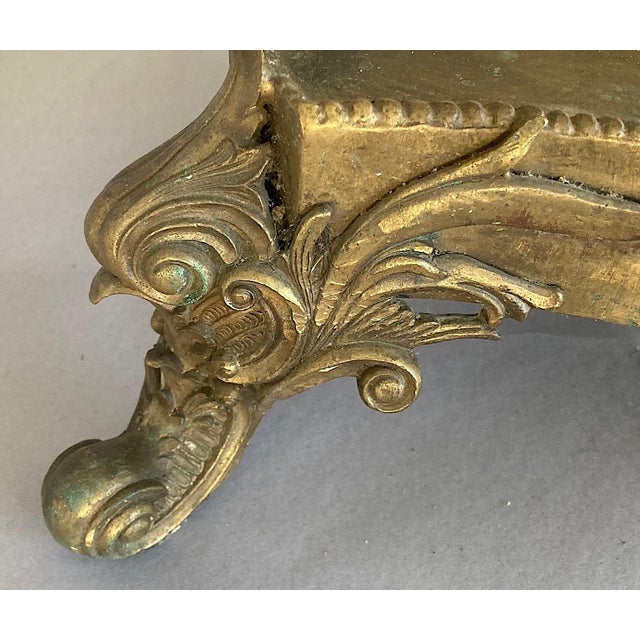 Vintage Solid Brass & Wood, Banded Accent, Occasional Table or Gueridon For Sale In San Francisco - Image 6 of 12