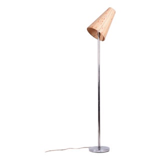Bauhaus Floor Lamp in Tubular Chrome-Plated Steel, Czech, 1940s For Sale