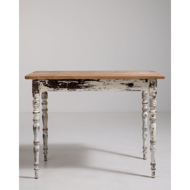 Wood French Table with Single Drawer For Sale - Image 7 of 16