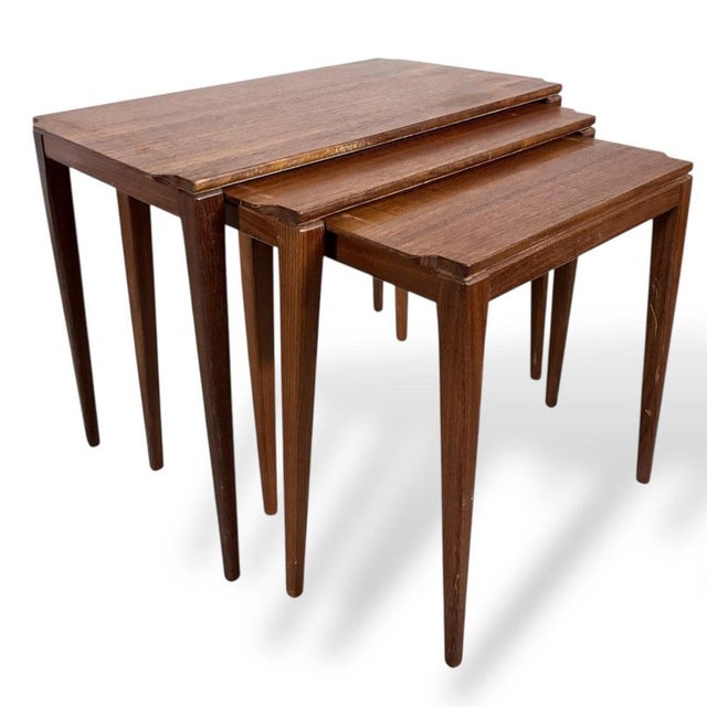 Mid-Century Teak Nesting Tables from Richard Hornby, 1960s, Set of 3 For Sale - Image 3 of 9
