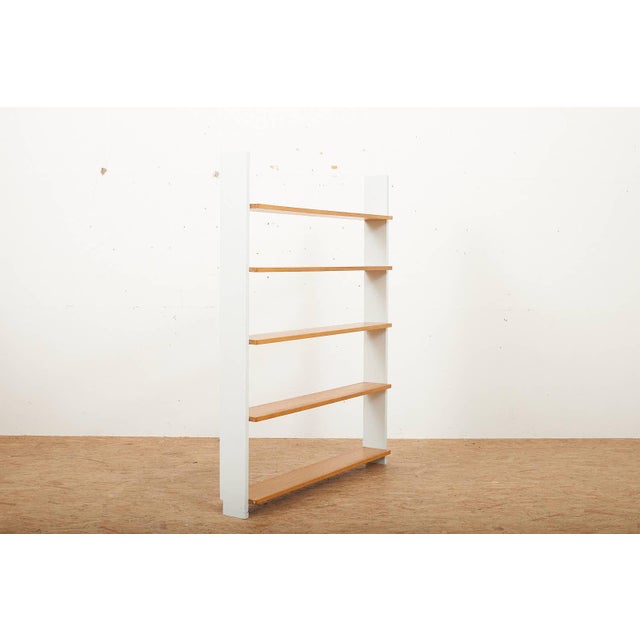 Open Shelf Bookcase in Grey Wood with Veneered Shelves by Erika Schlaepfer-Thoene for Hegnauer, 1956 For Sale - Image 9 of 12