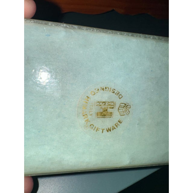 Italian 1970s Pale Mint Green Italian Himark Alabaster Trinket Box With Lid For Sale - Image 3 of 3