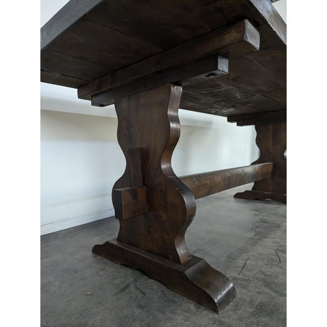 Wood Monastery Dining Table For Sale - Image 3 of 6