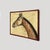 French painting of a giraffe by Etiennette Johan, 1930s Mixed-media painting on canvas depicting a giraffe in profile in...