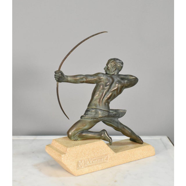 Art Deco Sculpture the Archer Hercules by Max Le Verrier, 1920s For Sale - Image 13 of 15