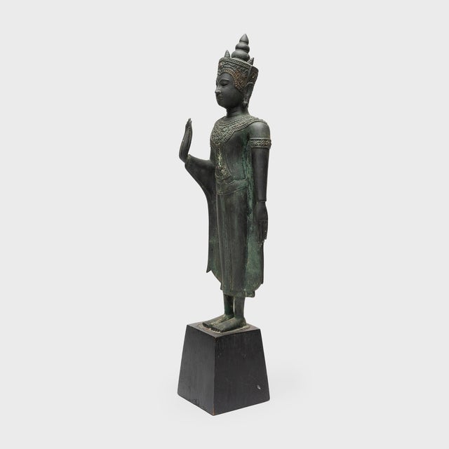 Thai Standing Buddha of Protection, C. 1900 For Sale - Image 4 of 5