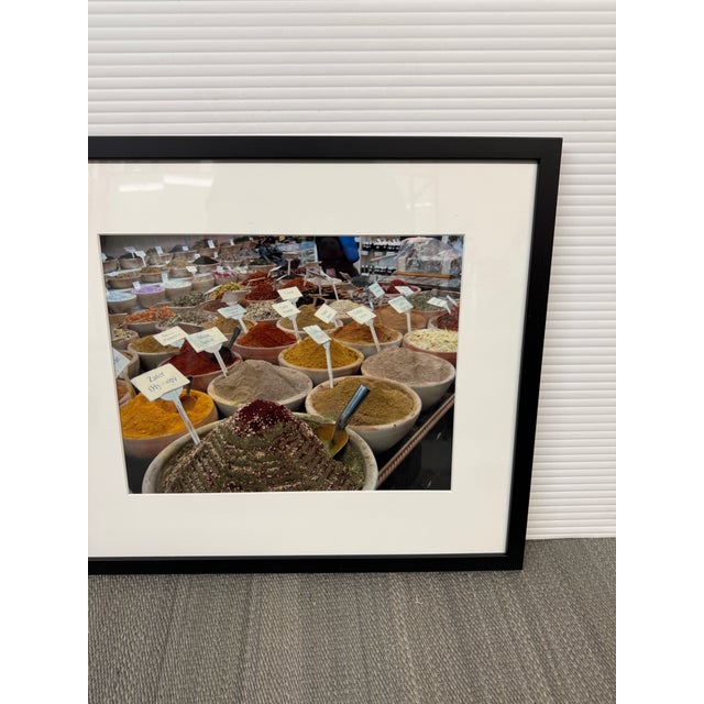 Design Plus Gallery presents a Custom Framed Photograph of Middle Eastern Spice Market. This vivid photographic...