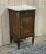Nightstand in Marquetry and White Marble, Early 20th Century For Sale - Image 4 of 10