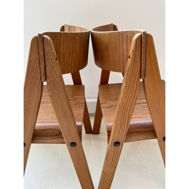 Wooden Chairs by Martins Machado, 1980s, Set of 2 For Sale - Image 6 of 9