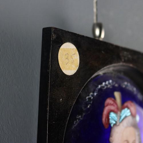 Portrait of a Noblewoman, Limoges Enamels, Framed For Sale - Image 7 of 9