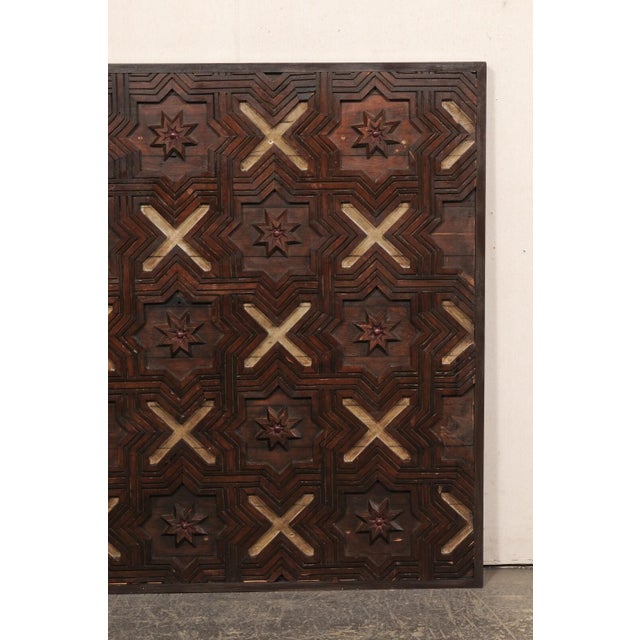 Wood 18th C Spanish Wall Panel W/ Geometric Design For Sale - Image 7 of 9