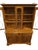 Late 20th Century Ethan Allen Heirloom Nutmeg Maple 44" Buffet W. China Cabinet 10-6037 / 10-6038 For Sale - Image 5 of 15
