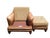American-Made Luxury Ricardo Leather/Fabric Chair and Ottoman Set by King Hickory. For Sale - Image 9 of 12