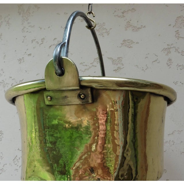 Transitional Early 19th Century French Yellow Copper Cauldron For Sale - Image 3 of 6