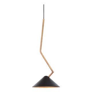 Grenverk Black Brass Pendant Lamp by Johan Carpner for Konsthantverk Tyringe For Sale
