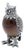 Silver-Gilded and Stone Miniature Owl For Sale