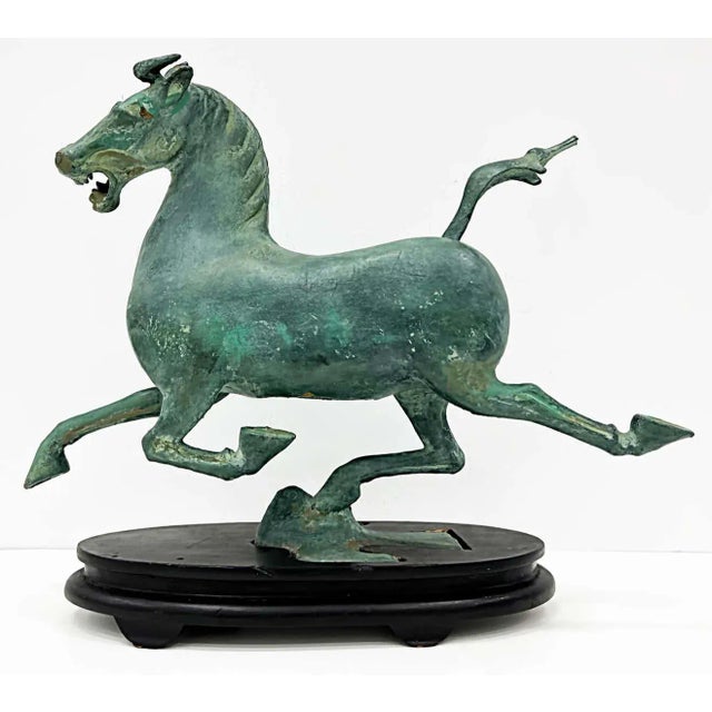 Vintage Midcentury Bronze Asian Style Horse Sculpture, Han Dynasty