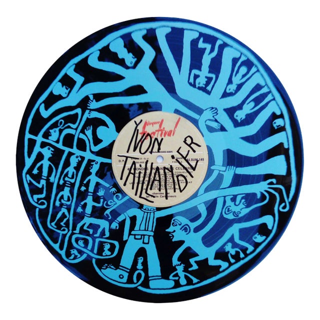 Yvon Taillandier, 33 tours bleu, Silkscreen Print, 2018 For Sale