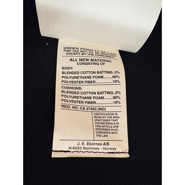 Late 20th Century Ekornes Navy Blue Loveseat For Sale - Image 10 of 10