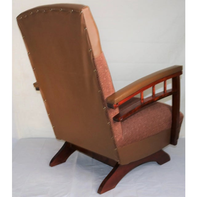 Mid-Century Vintage Upholstered/Vinyl Spring Rocking Chair Circa 1962 ...
