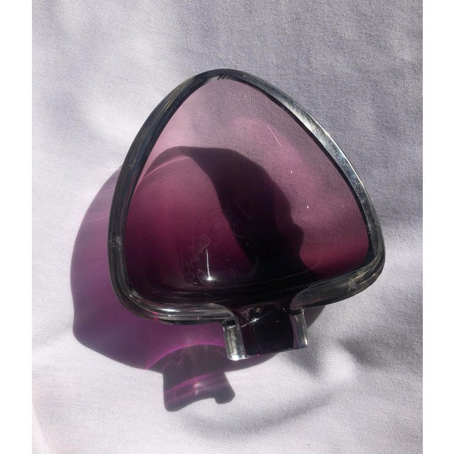 1980s 1970's Murano Purple Club Shaped Ashtray For Sale - Image 5 of 10