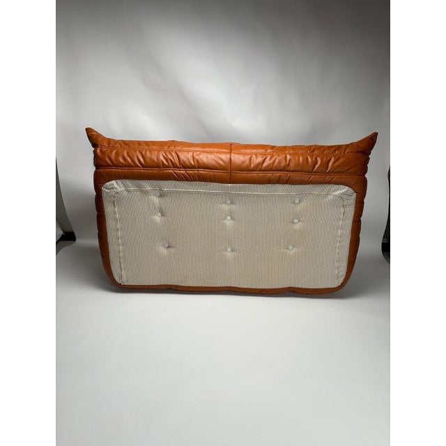Togo Leather 3-Seaters Sofa attributed to Michel Ducaroy for Ligne Roset, 1992 For Sale - Image 11 of 13