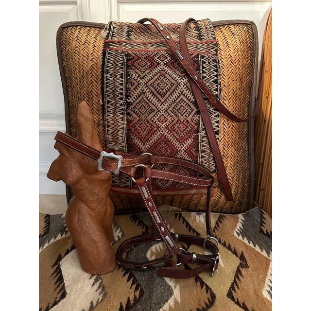 Vintage Equestrian 1970’s Leather Horse Halter For Sale - Image 13 of 15