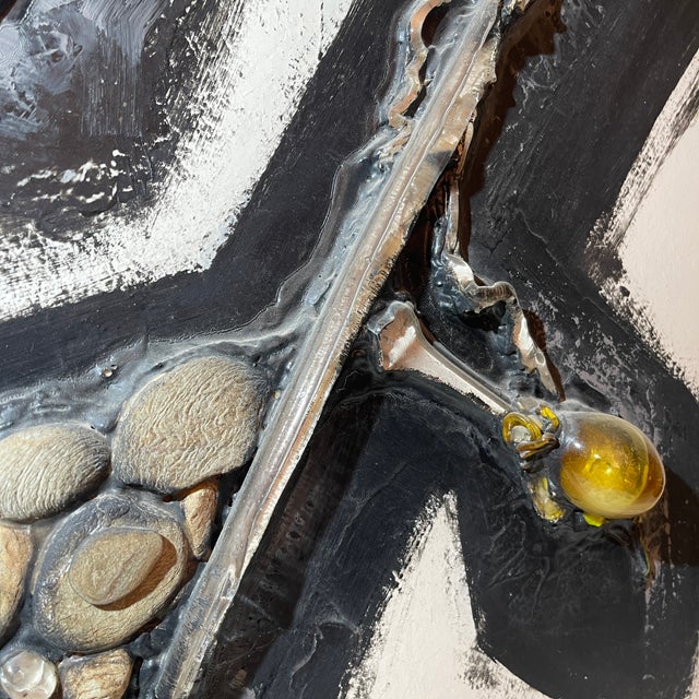 Gilbert Auquière, Abstract Composition, 1960s, Mixed Media For Sale - Image 3 of 12