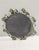 Hollywood Regency Vintage Italian Tole Mirror With Verdigris Finish Roses on Vine For Sale - Image 4 of 9