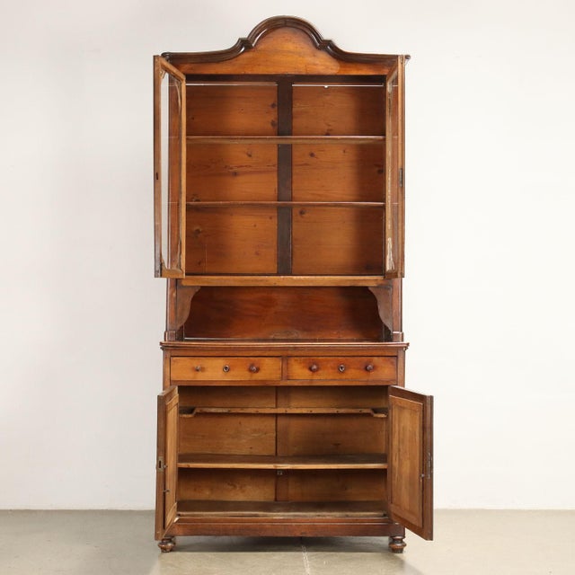 Antique Double Top Showcase with Drawers For Sale - Image 3 of 14