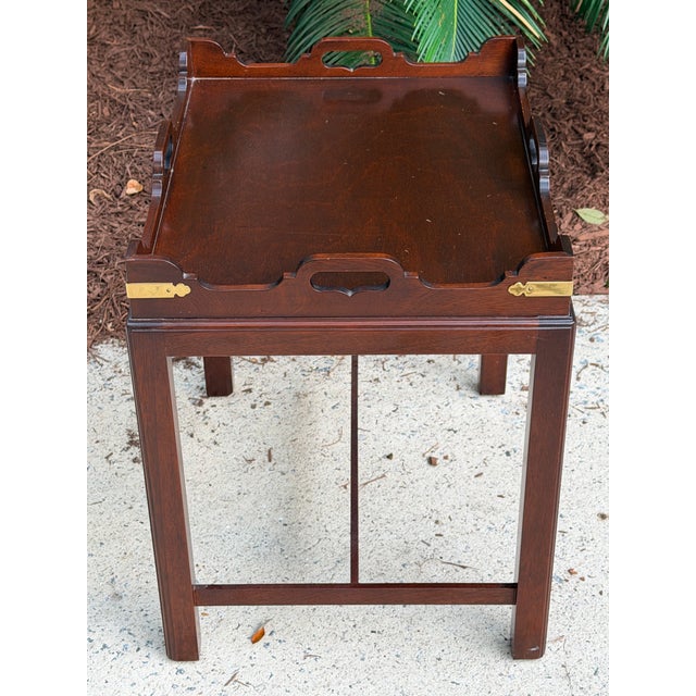 Vintage Chippendale Drinks Table For Sale - Image 4 of 8