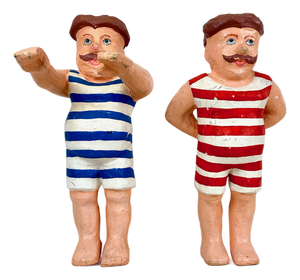 French Papier-Mâché Bathers, 1960s, Set of 2