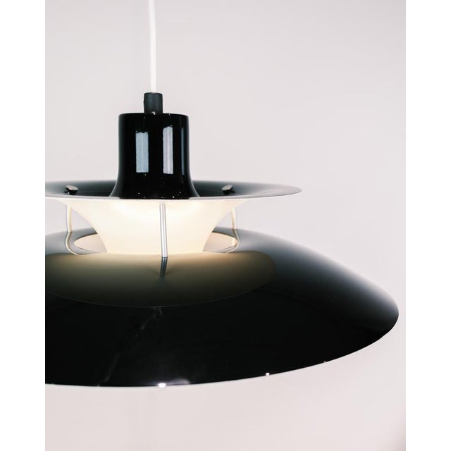 Louis Poulsen Model PH5 Ceiling Lamp in Black by Poul Henningsen for Louis Poulsen For Sale - Image 4 of 9