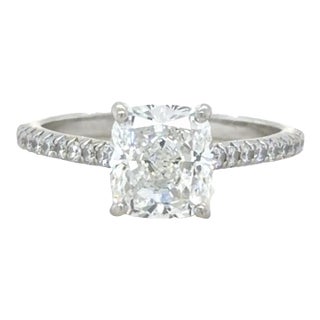 Tiffany & Co., 2.02 Carat Brilliant Cut Diamond "Novo" Engagement Ring, Size 6 For Sale