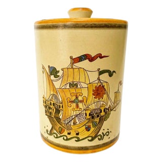 Ceramic Galleon Jar from Lenci, Turin, Italy, 1940s For Sale