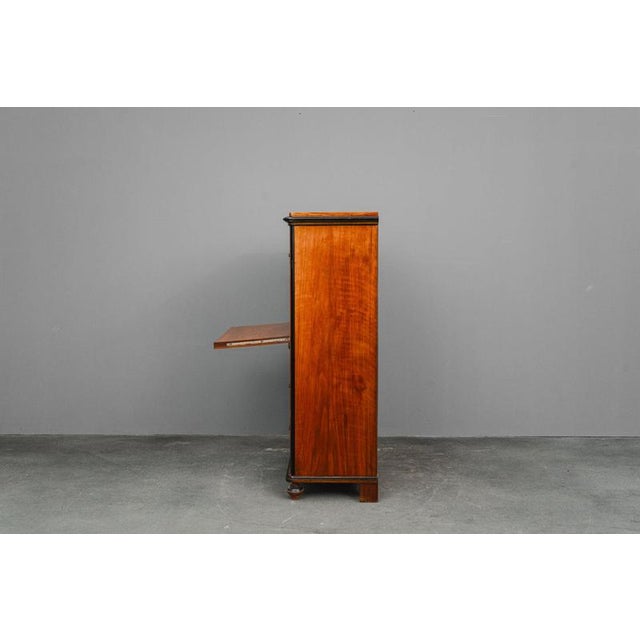 Wood Historicist Civil Secretaire Desk in Walnut, 2nd Half of the 19th Century For Sale - Image 7 of 18