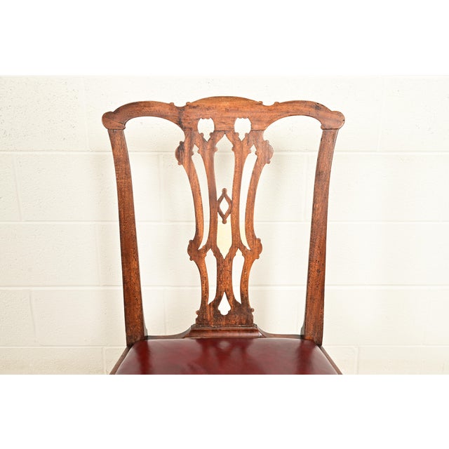 18th Century Antique Thomas Chippendale Period Carved Mahogany Side Chair or Dining Chair For Sale In South Bend - Image 6 of 12