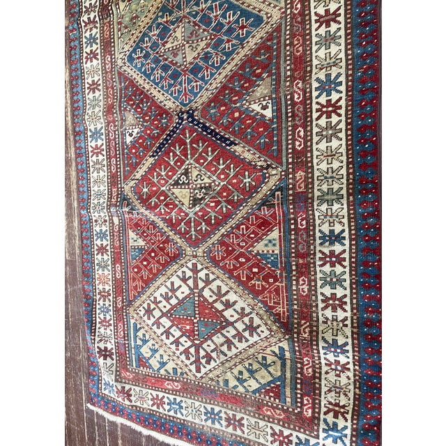 Antique Caucasian Runner, 3'2" × 9'0" For Sale In Chicago - Image 6 of 8