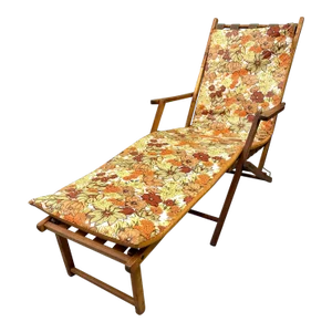 Teak Steamer Ship Lounge Deck Chair | 1950s
