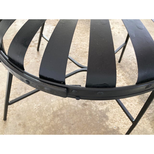 Antique Francois Carre Black Sunburst Garden Chair For Sale - Image 10 of 11