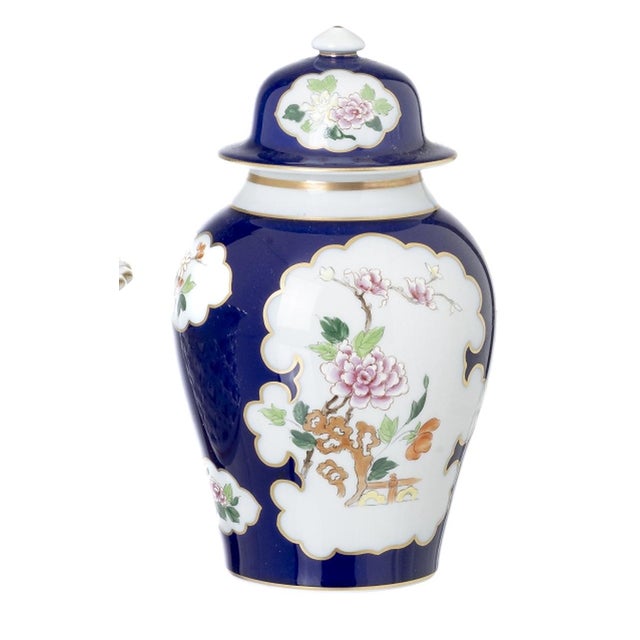 Porcelain Jar with Lid and Fruit Bowl from Vista Alegre, Set of 2 For Sale - Image 3 of 7