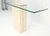 Late 20th Century Rectangle Travertine Stone Base Glass Top Italian Console Sofa Table MINT! For Sale - Image 5 of 17