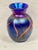 Contemporary Iridescent Handmade Peacock Art Glass Vase For Sale - Image 3 of 9