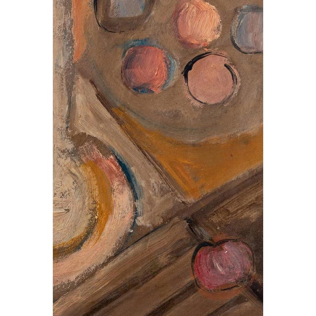 Nikolai Issaiev, Still Life with Fruits, Gouache and Oil Painting on Board For Sale - Image 4 of 9