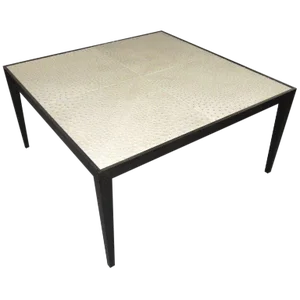 Bespoke Ebonized Ostrich-Top Coffee Table
