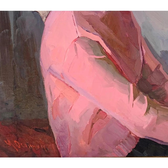 Soviet Children Portraits Oil Painting Original Ukrainian Artist Osenniy m.s. 90-104 1970e For Sale - Image 4 of 6