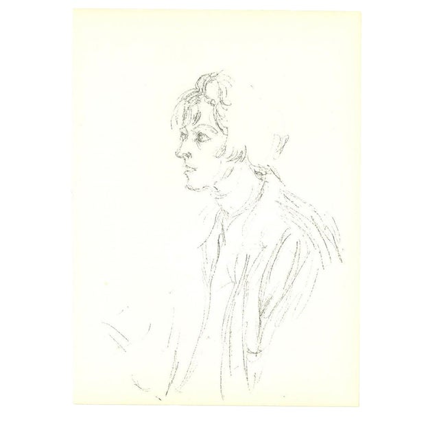 Alberto Giacometti, Portrait, Lithograph, 1964 For Sale