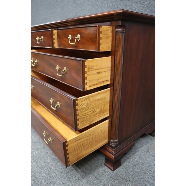 Henkel Harris Chippendale Style Mahogany 12-Drawer Dresser, 2000 For Sale - Image 12 of 13