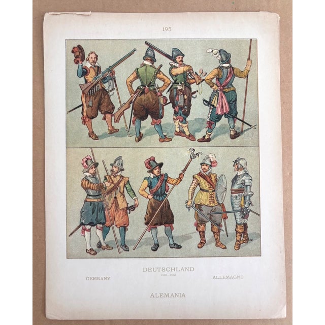 Up for sale is this gorgeous costume print from a 1925 book on costume by Adolf Rosenberg. It is matted in a pH neutral...